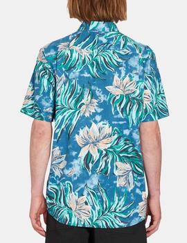 Camisa VOLCOM MARBLE FLORAL - Aged Indigo