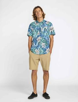 Camisa VOLCOM MARBLE FLORAL - Aged Indigo