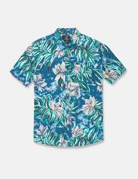 Camisa VOLCOM MARBLE FLORAL - Aged Indigo