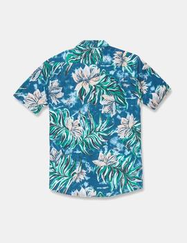 Camisa VOLCOM MARBLE FLORAL - Aged Indigo