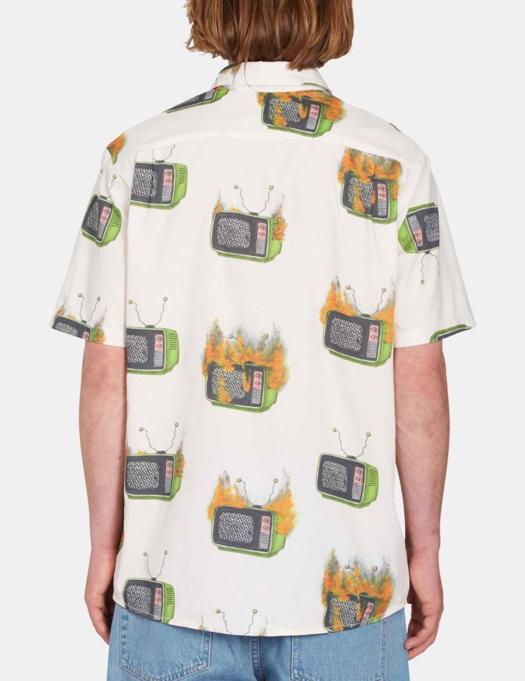 Camisa VOLCOM FA J HAGER WOVEN - Whitecap Grey