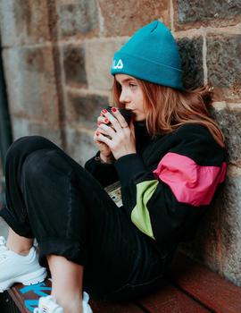 Sudadera Fila  RAFIYA HALF ZIP - Black Pink