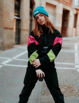Sudadera Fila  RAFIYA HALF ZIP - Black Pink