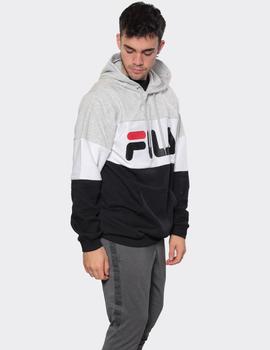 Sudadera Capucha Fila NIGHT BLOCKED - Light Grey Black