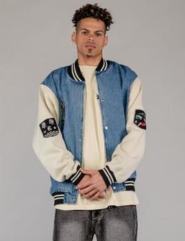 Cazadora GRIMEY FIRE ROUTE DENIM BASEBALL  - Blue