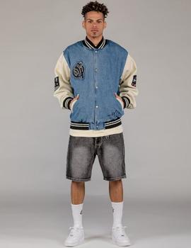 Cazadora GRIMEY FIRE ROUTE DENIM BASEBALL  - Blue