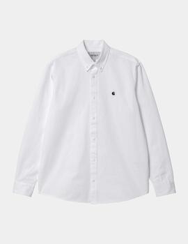 Camisa CARHARTT MADISON LS - White / Black