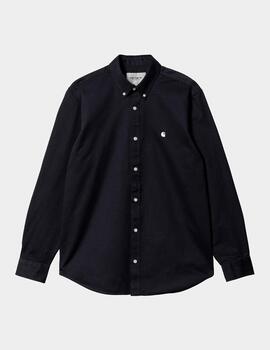 Camisa CARHARTT MADISON LS - Dark Navy / White