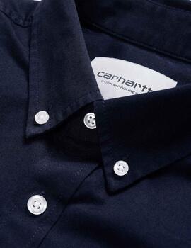 Camisa CARHARTT MADISON LS - Dark Navy / White