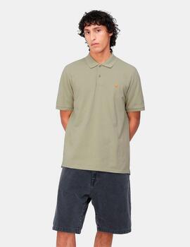 Polo CARHARTT CHASE PIQUE - Agave / Gold