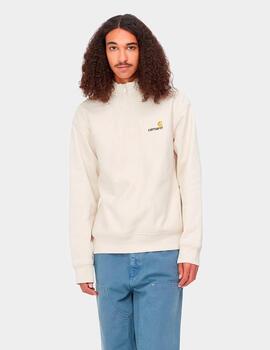 Sudadera Zip CARHARTT WIP AMERICAN SCRIPT - Natural