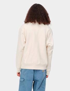 Sudadera Zip CARHARTT WIP AMERICAN SCRIPT - Natural
