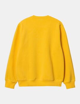 Sudadera Crew CARHARTT SWEAT - Buttercup / Black