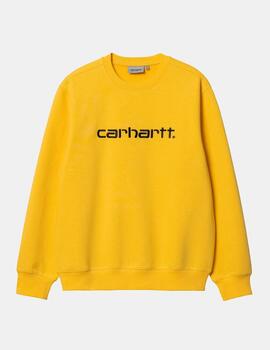 Sudadera Crew CARHARTT SWEAT - Buttercup / Black