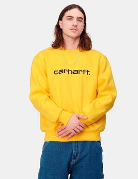 Sudadera Crew CARHARTT SWEAT - Buttercup / Black