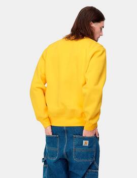 Sudadera Crew CARHARTT SWEAT - Buttercup / Black