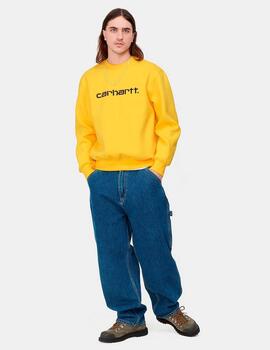 Sudadera Crew CARHARTT SWEAT - Buttercup / Black