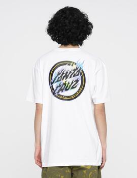 Camiseta SANTA CRUZ HOLO FLAMED DOT - Blanco