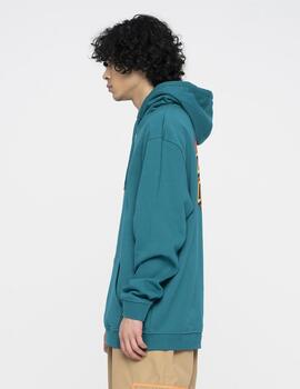 Sudadera Capucha CLASSIC DOT CHEST - Verdigris