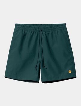 Bañador CARHARTT  CHASE - Botanic / Gold