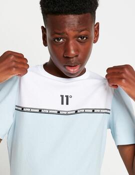 Camiseta 11 DEGREES  TAPED BLOCK - Powder Blue / White