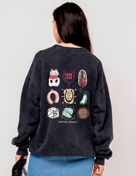 Camiseta KAOTIKO WASHED LOTS OF LUCK - Negro