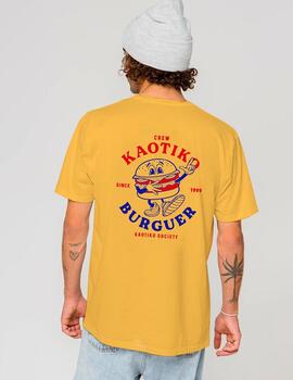 Camiseta KAOTIKO WASHED BURGUER - Yellow