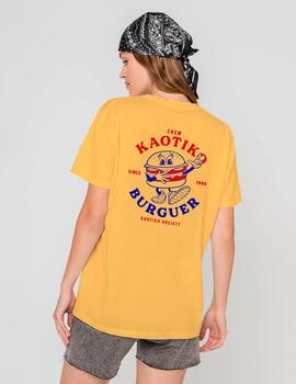 Camiseta KAOTIKO WASHED BURGUER - Yellow