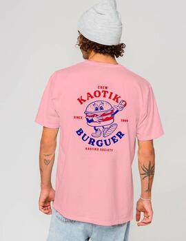 Camiseta KAOTIKO WASHED BURGUER - Pink