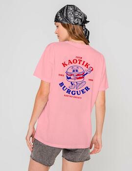 Camiseta KAOTIKO WASHED BURGUER - Pink