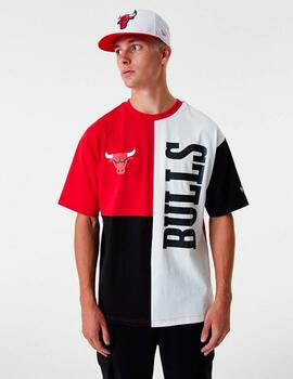 Camiseta NEW ERA CUT AND SEW BULLS - Red/Black/White