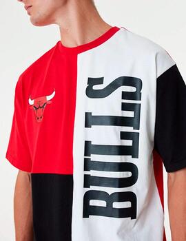 Camiseta NEW ERA CUT AND SEW BULLS - Red/Black/White