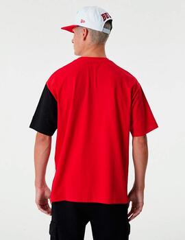 Camiseta NEW ERA CUT AND SEW BULLS - Red/Black/White