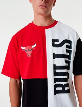 Camiseta NEW ERA CUT AND SEW BULLS - Red/Black/White