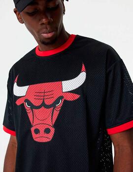 Camiseta MEW ERA LOGO MESH BULLS - Black