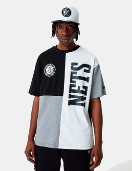 Camiseta NEW ERA CUT AND SEW NETS - Black/Grey/White