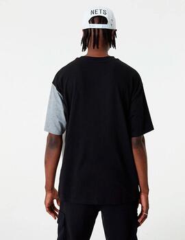 Camiseta NEW ERA CUT AND SEW NETS - Black/Grey/White