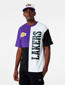 Camiseta NEW ERA CUT AND SEW LAKERS - Purple/Black/White