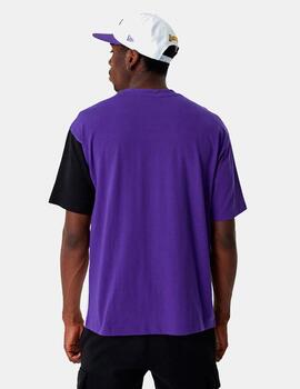 Camiseta NEW ERA CUT AND SEW LAKERS - Purple/Black/White