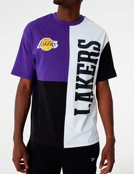 Camiseta NEW ERA CUT AND SEW LAKERS - Purple/Black/White