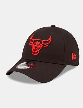 Gorra NEW ERA 9FORTY NEON OUTLINE BULLS - Black/Red