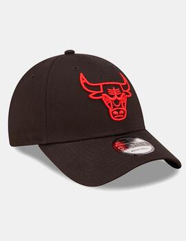 Gorra NEW ERA 9FORTY NEON OUTLINE BULLS - Black/Red