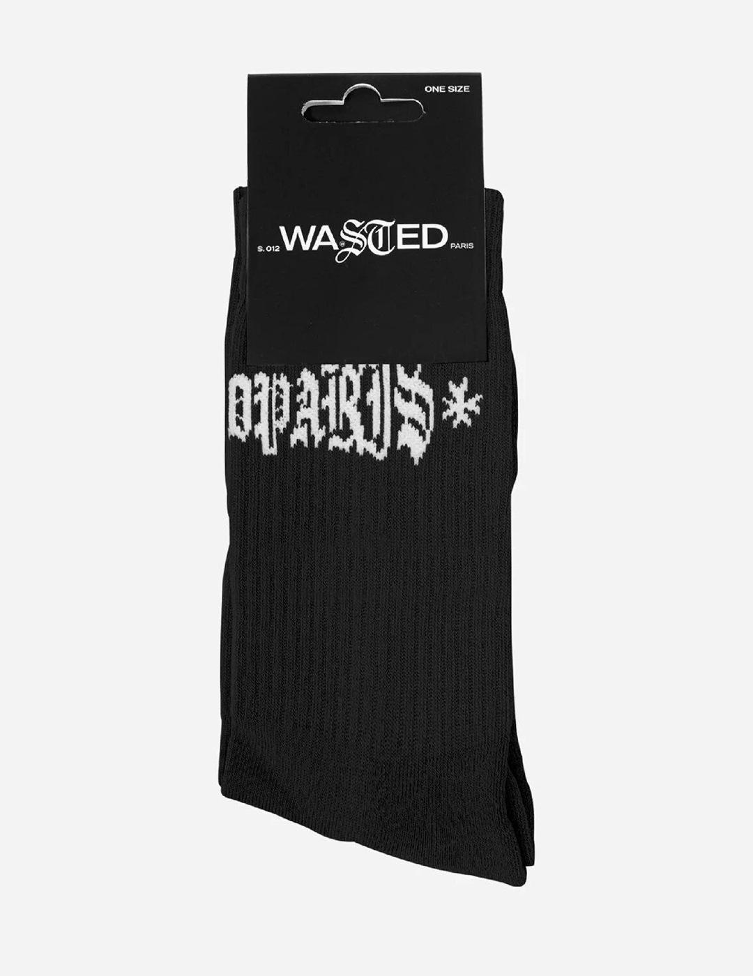 Calcetines WASTED PARIS LONDON CROSS - Negro