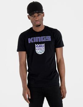 Camiseta NEW ERA TEAM LOGO SACRAMENTO KINGS- Negro