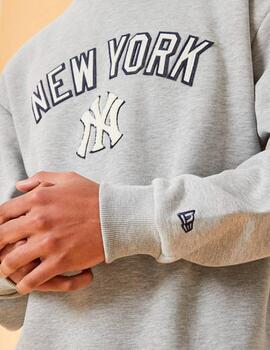 Sudadera Crew HERITAGE PATCH OVRSZ NEW YORK- Gris