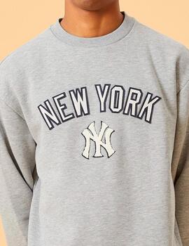 Sudadera Crew HERITAGE PATCH OVRSZ NEW YORK- Gris