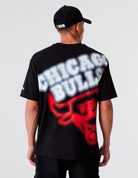 Camiseta NBA OVRSIZD BP NEON CHIBUL  - Negro/Rojo