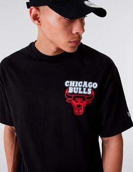 Camiseta NBA OVRSIZD BP NEON CHIBUL  - Negro/Rojo