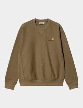 Sudadera Crew CARHARTT AMERICAN SCRIPT - Larch