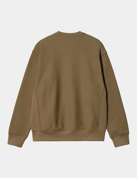 Sudadera Crew CARHARTT AMERICAN SCRIPT - Larch